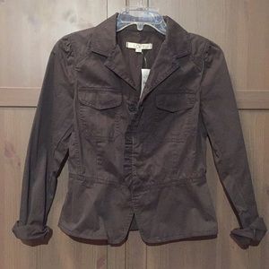 Lightweight Grey Peplum Jacket
